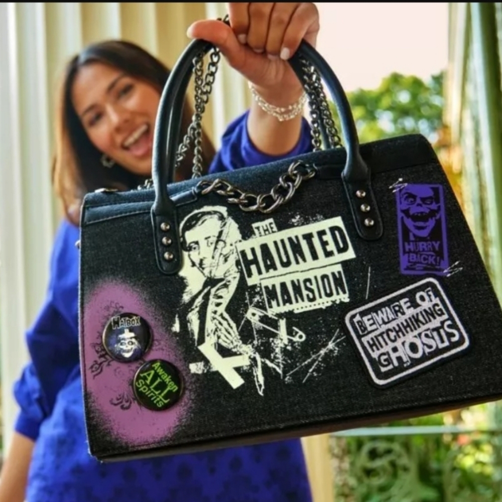 DisneyParks Loungefly Haunted Mansion Satchel Crossbody Bag NWT